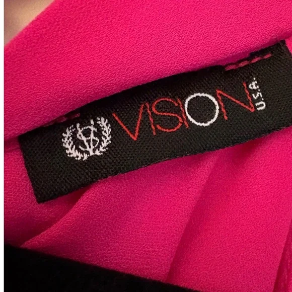 Vision USA Hot Pink Halter Neck Tie Back Open Back Mini Dress D1128 Pink L - Picture 4 of 6